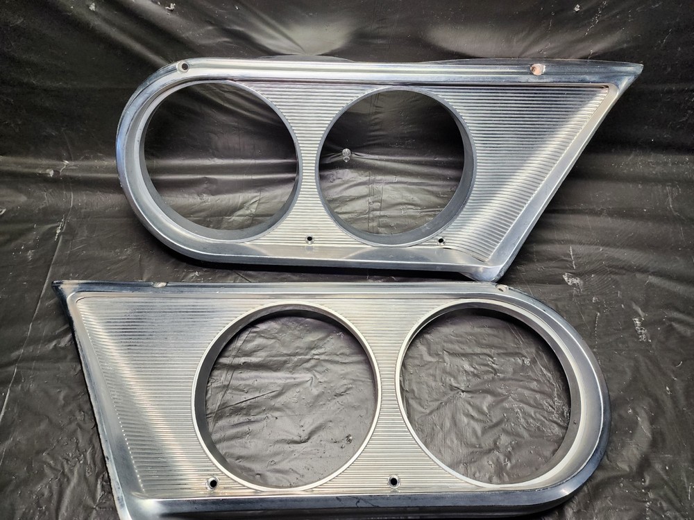 Pair of 1964 Chrysler New Yorker Headlight Bezels Driver & Passenger Side RH LH OEM Mopar Parts