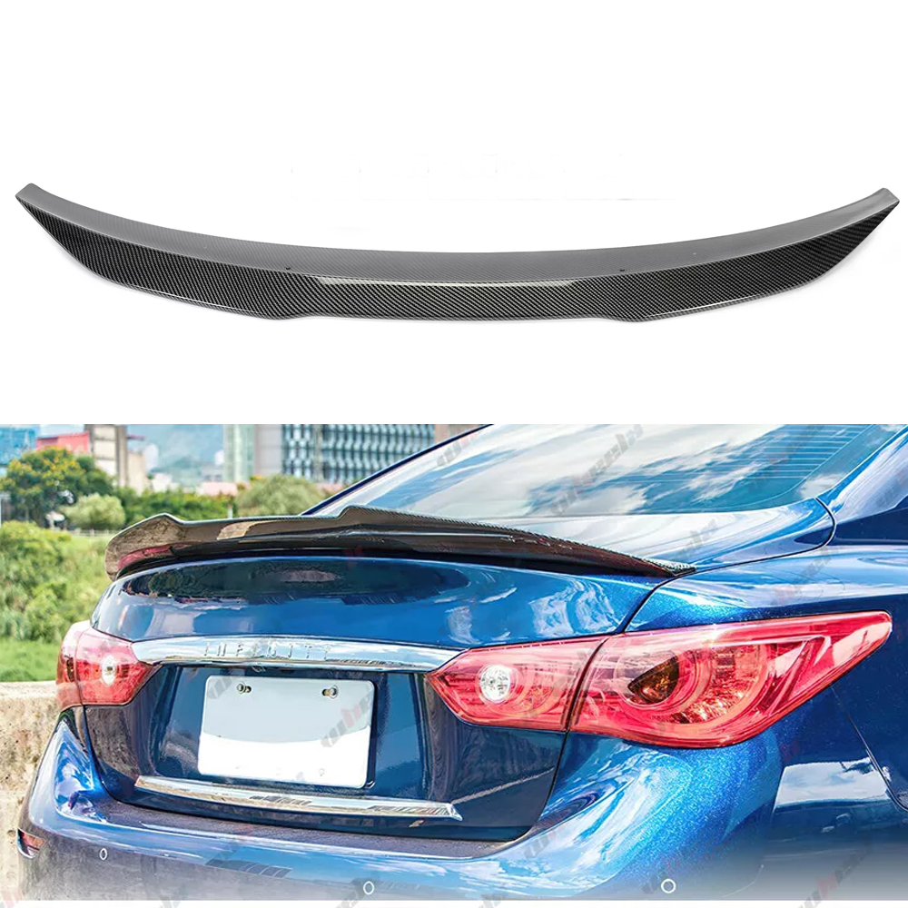 2014-23 Infiniti Q50 Highkick Carbon Fiber Rear Trunk Spoiler Wing