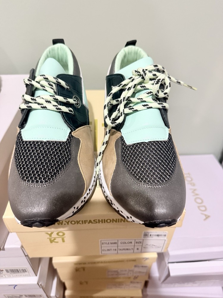 Yoki Multicolored Tennis Shoe Women's Size 7 New In Box