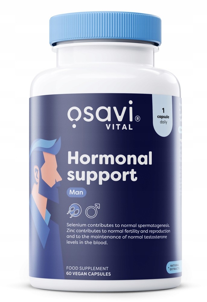 Osavi Male Hormonal Support Vegan Caps with SeLECT OptiZinc & KSM-66 - 60 Count