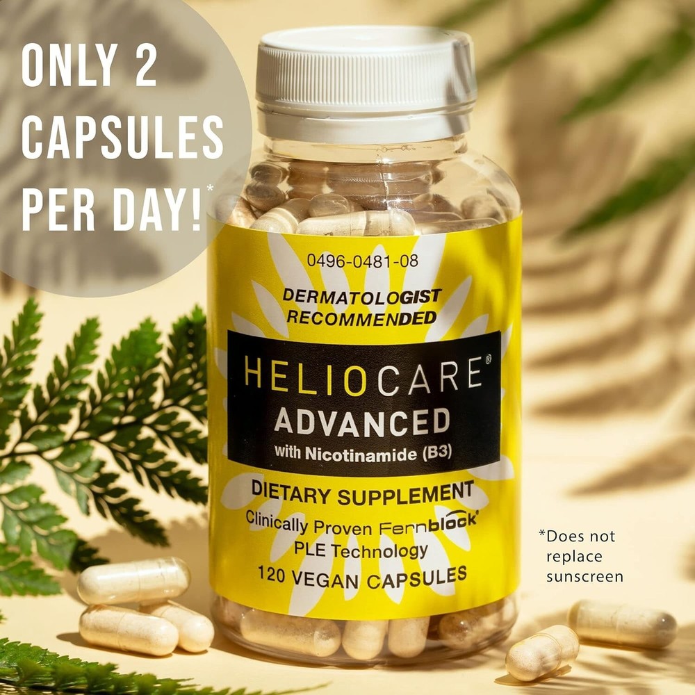 Heliocare Advanced with Nicotinamide B3 for Skin Health 120 Capsules Exp 12/2026