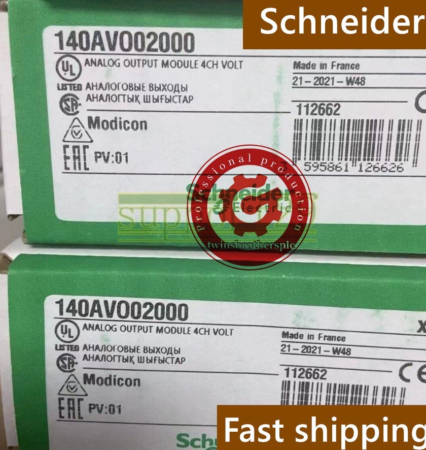 New In Box SCHNEIDER 140AVO02000 Analog Output Module free shipping 140AVO02000.
