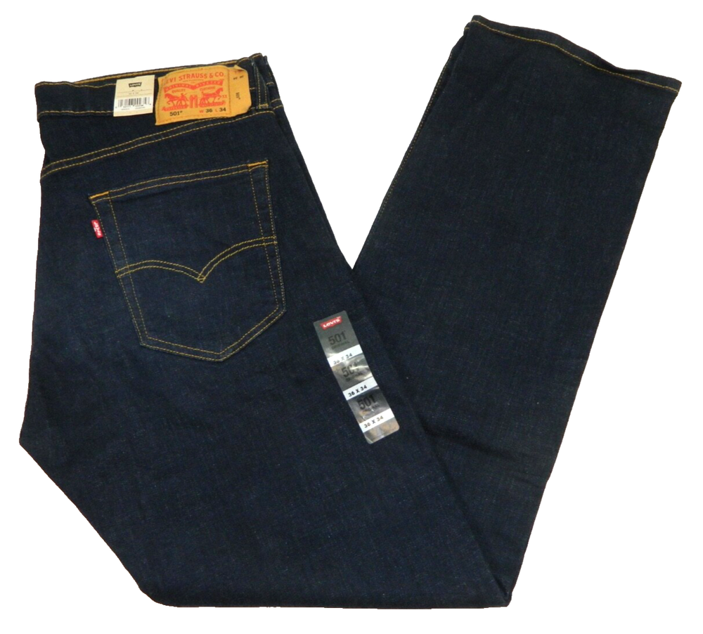 Men's Levi's 501 Jeans NEW Button Fly Original Tag & measured Size 36x34
