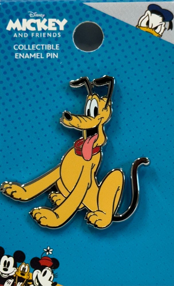 Disney Pluto Embossed Enamel Lapel Pin Badge for Trading