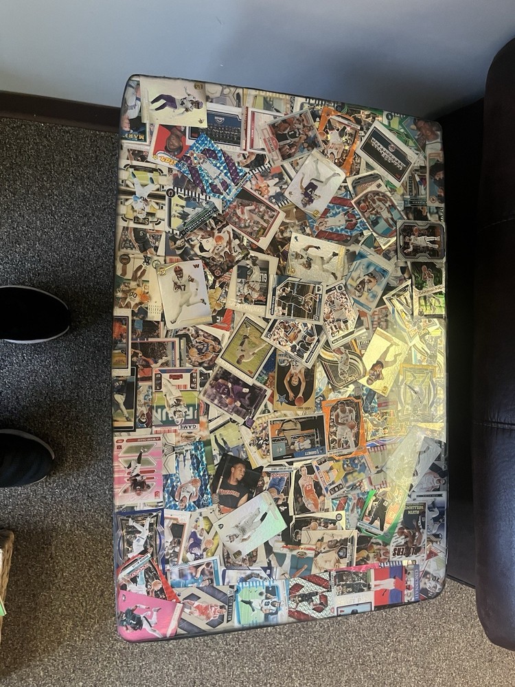 2000-PRESENT OFFICE COFFEE TABLE-SPORTS CARD DISPLAY- FREE SHIPPING!