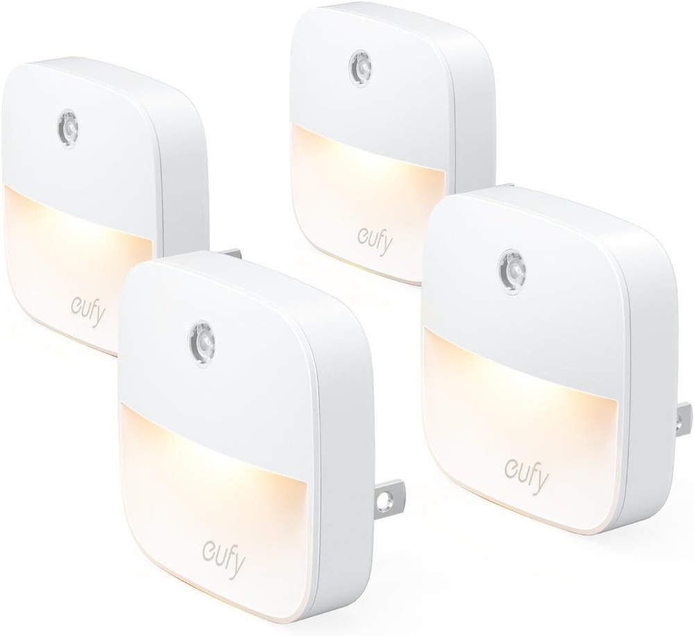 Anker eufy Warm White LED Plug-In Night Light 4-Pack