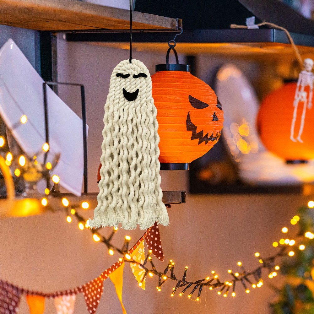 Spooky White Halloween Ghost Hanging Decor Scary Wall Pendant