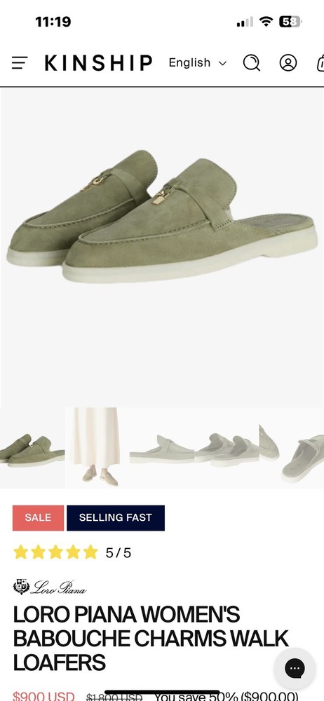 LORO PIANA WOMEN'S BABOUCHE CHARMS WALK LOAFERS Size 36