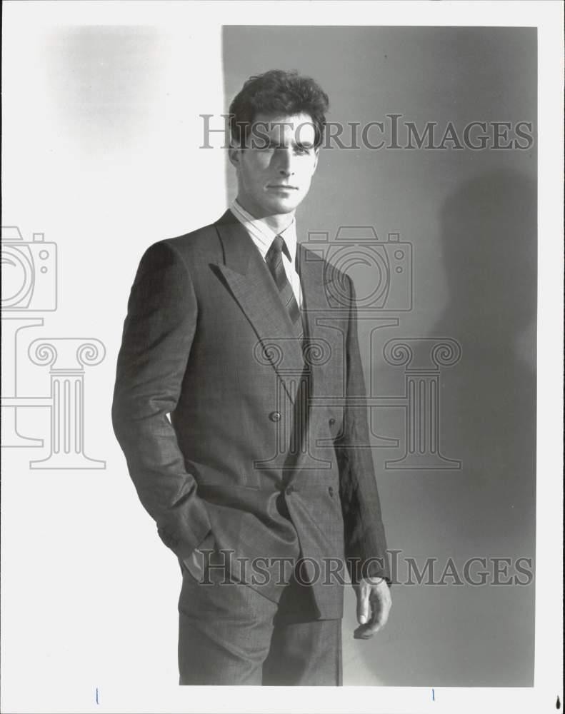1985 Giorgio Armani Double-Breasted Suit Worn by Fashion Model