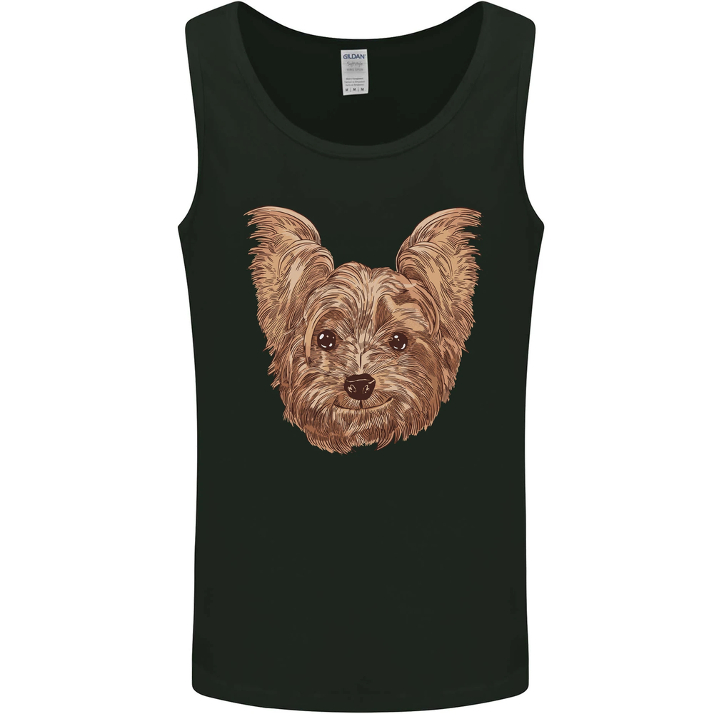 Dogs Smiling Yorkshire Terrier Mens Vest Tank Top
