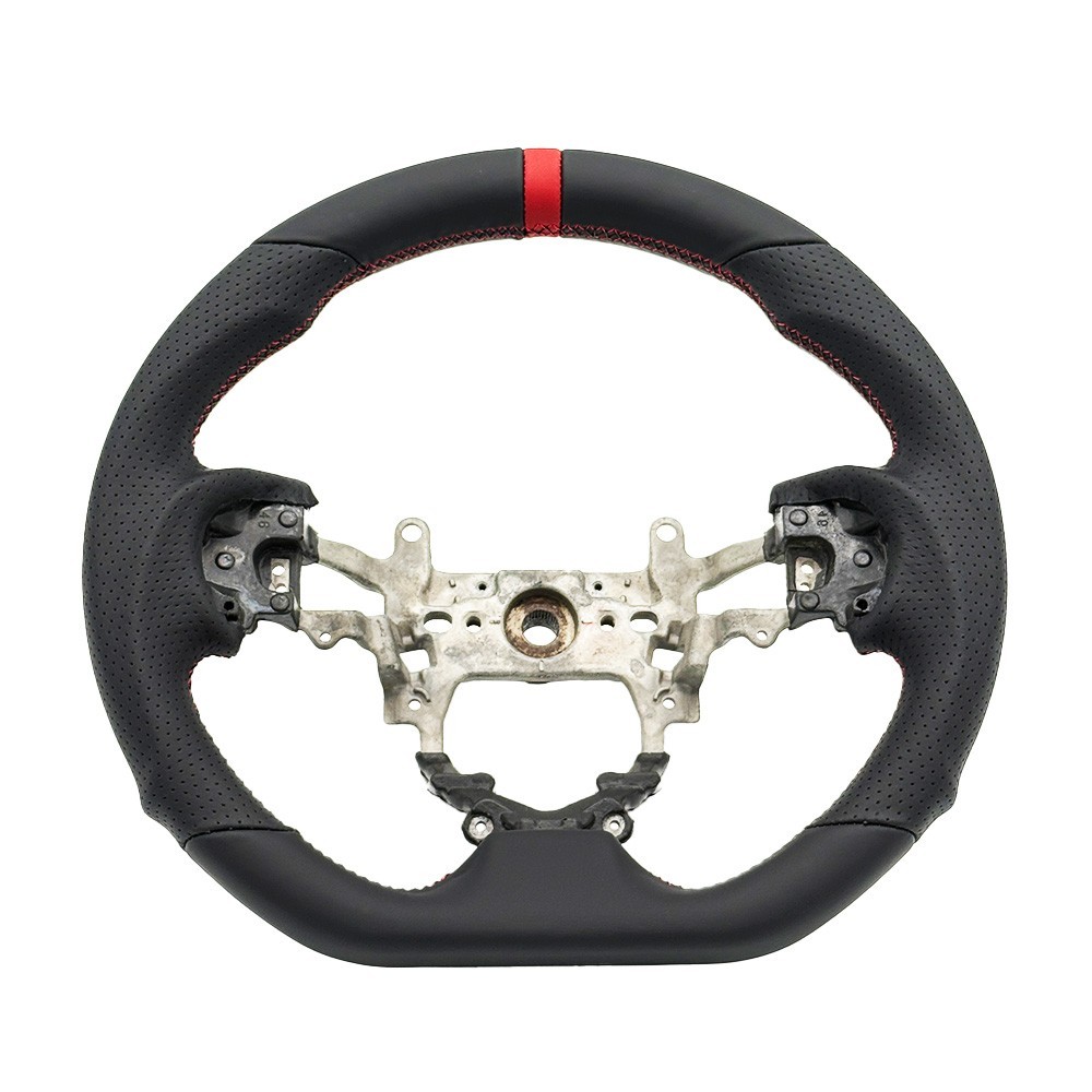 Sports Black Leather RED Steering Wheel for 2012-2015 HONDA CIVIC Gen 9th SI FB