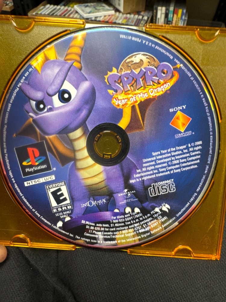Spyro Year of the Dragon (Sony PlayStation 1, 2000) Disc Only