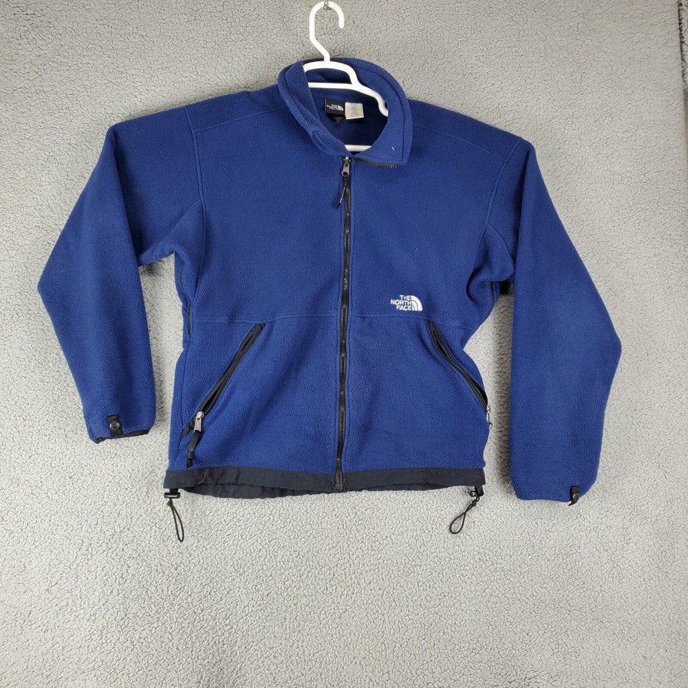 Vintage The North Face Blue Sherpa Fleece Zip Jacket for Men Size Medium