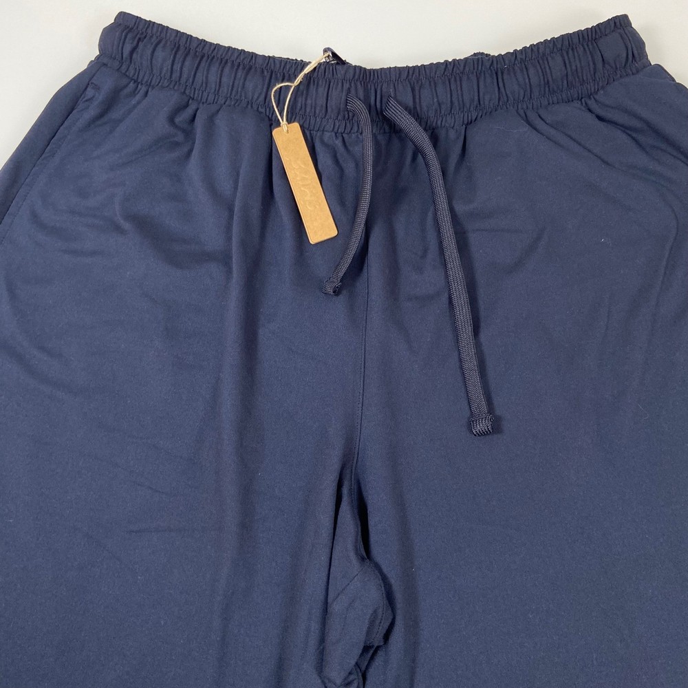 SKIMS Mens Med Navy Outdoor Jersey 10 in Athletic Shorts Drawstring Pockets NEW
