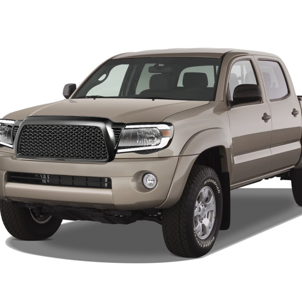 TLAPS For 05-11 Tacoma Switchback Sequential LED Blk Headlights A+Matte M Grille