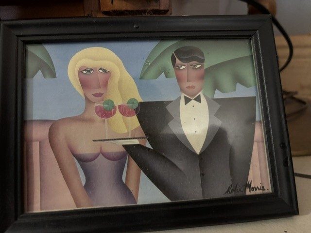 ROBIN MORRIS PRINT HAND SIGNED & FRAMED  MUST HAVE FOR DECO ART LOVERS