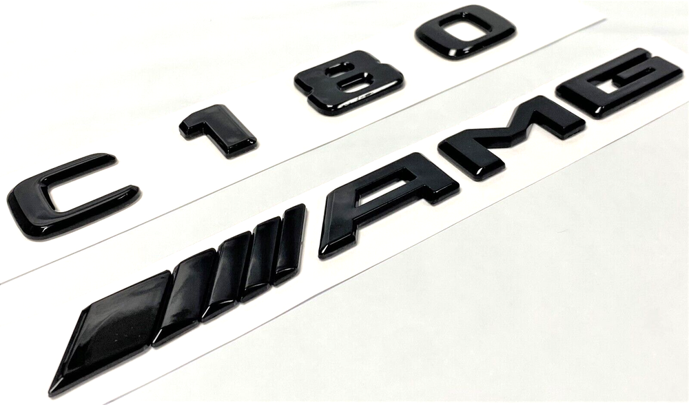 AMG Black Trunk Emblem Badge for Mercedes C180 Rear Decal