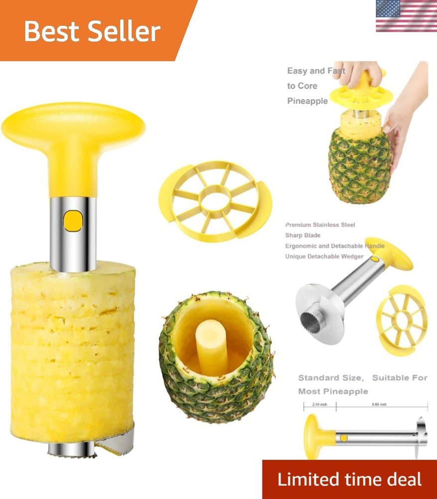 Detachable Pineapple Corer and Slicer - Effortless Kitchen Tool for Fruit Lovers