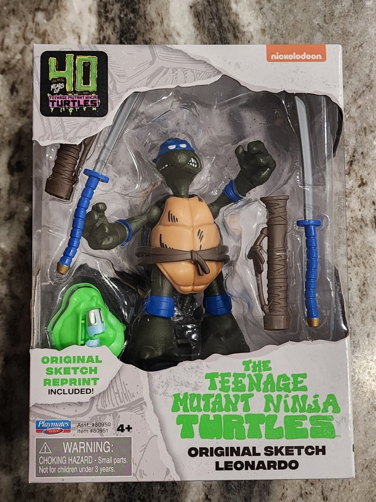 TMNT LEONARDO Classic Sketch 40th Anniversary Ninja Turtles Original Figure