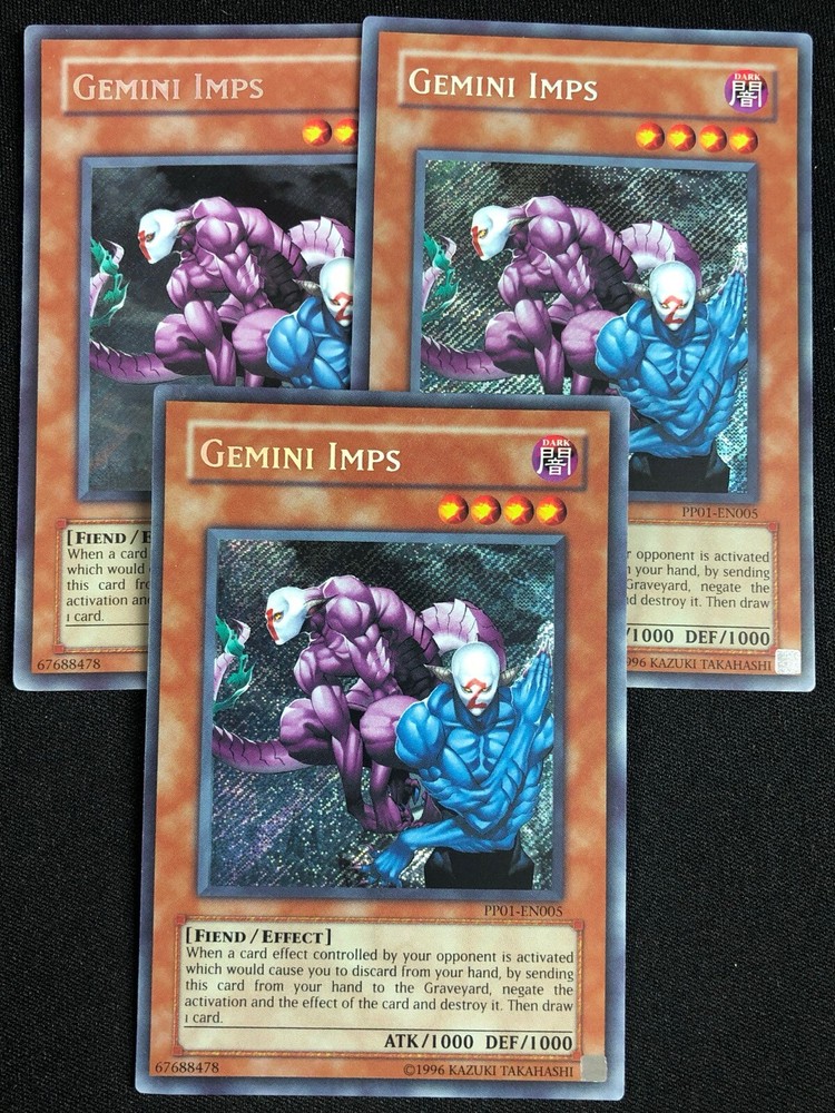 YUGIOH GEMINI IMPS PP01-EN005 SECRET X3 LP