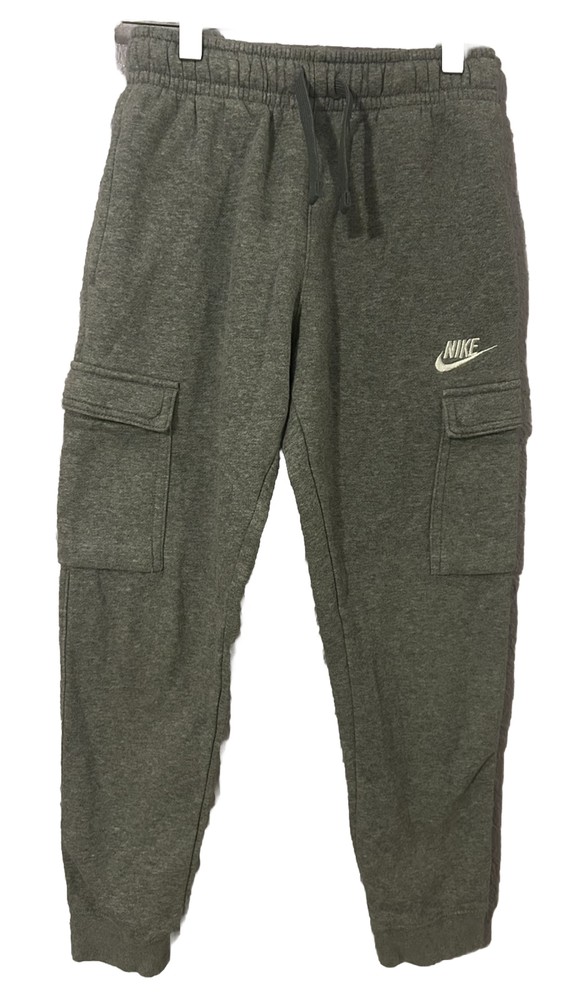Nike Jogger Pant Mens Size S Gray Elastic Waist Standard Fit Tapered Leg Pockets