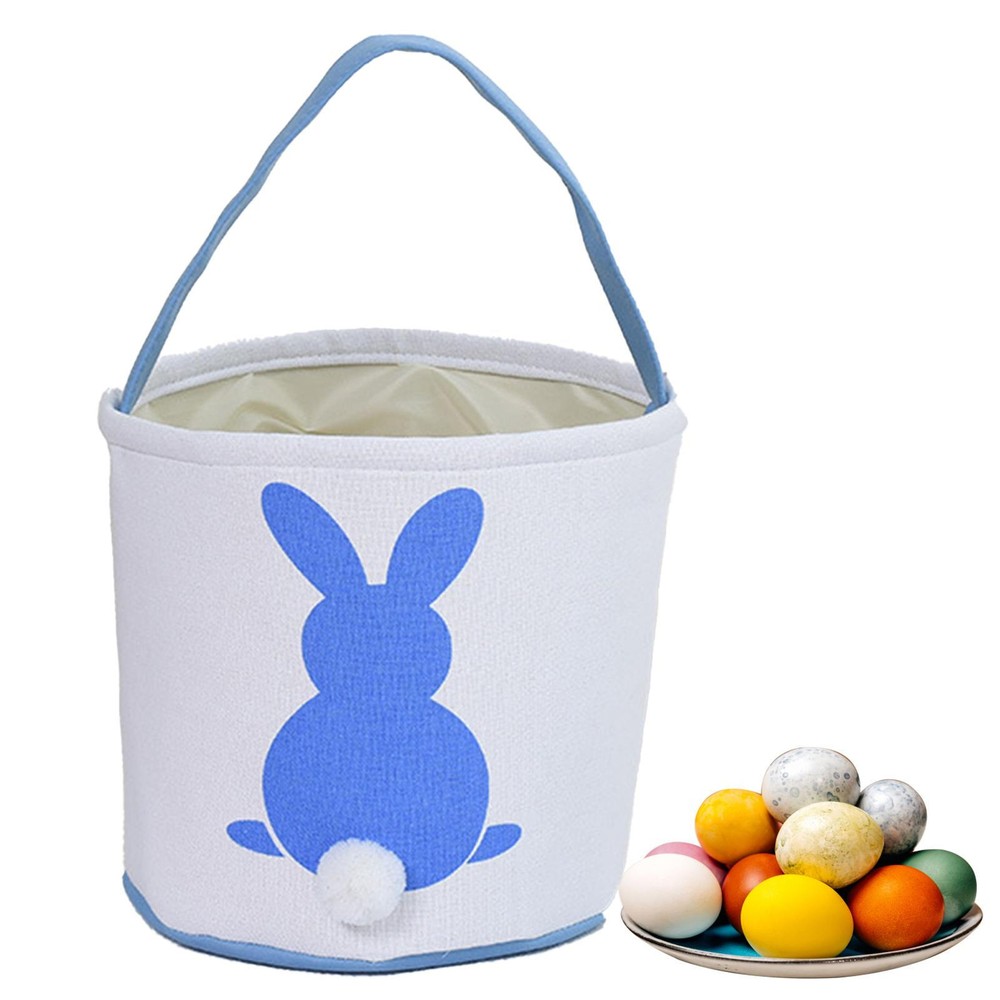 1PCS Easter Basket Easter Egg Decorations Plush Rabbit Storage Basket