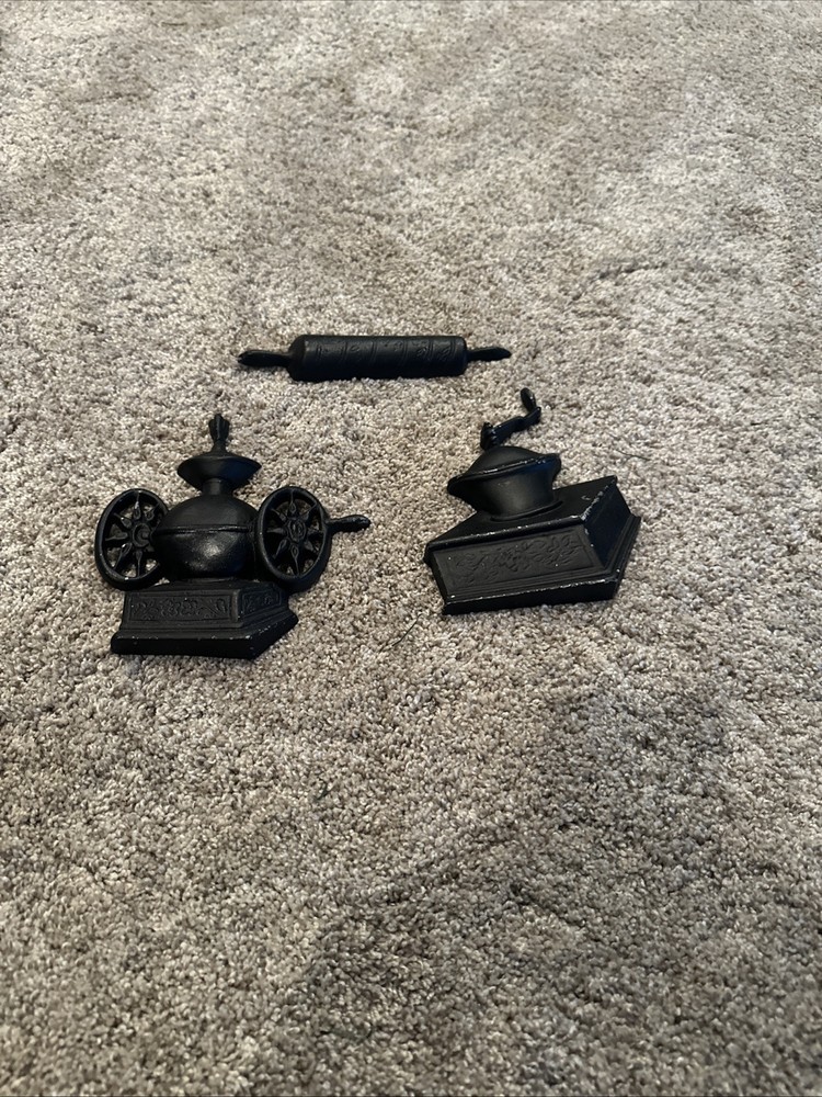 VGC 1970s 3 pc SEXTON Kitchen Wall Plaques Aluminum Churn Coffee Grinder Rolling