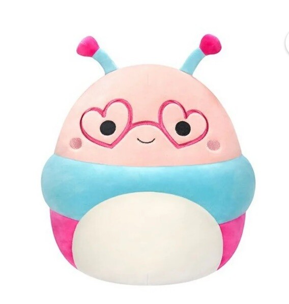 Squishmallows 8 Inch Rare Griffith Caterpillar Valentine Edition
