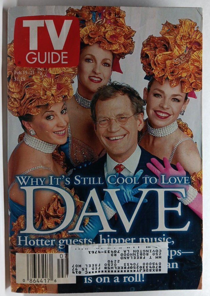 TV Guide Magazine - February 15-21, 1997 Issue Featuring David Letterman