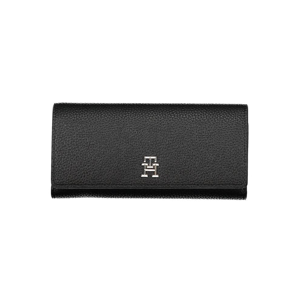 Tommy Hilfiger Black Polyester Womens Wallet Stylish and Durable