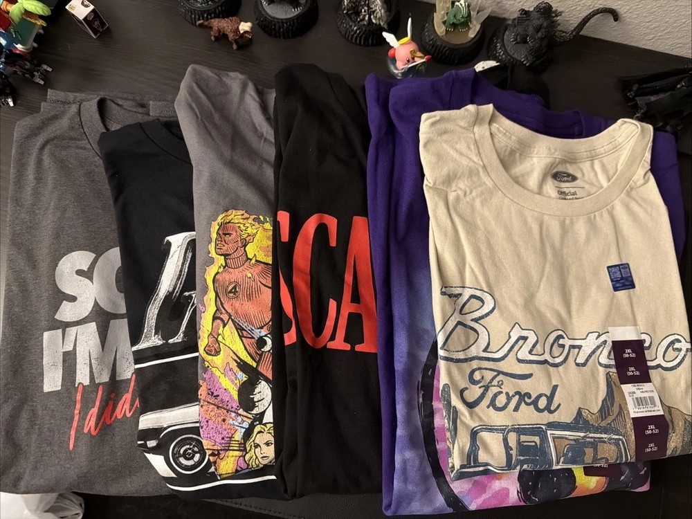 Men’s Size 2xl Lot Of 6 Graphic Tees All NWT