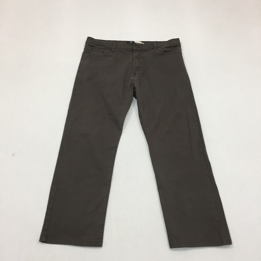 M&S Chino Trousers Mens W38 L29 Straight Fit Brown