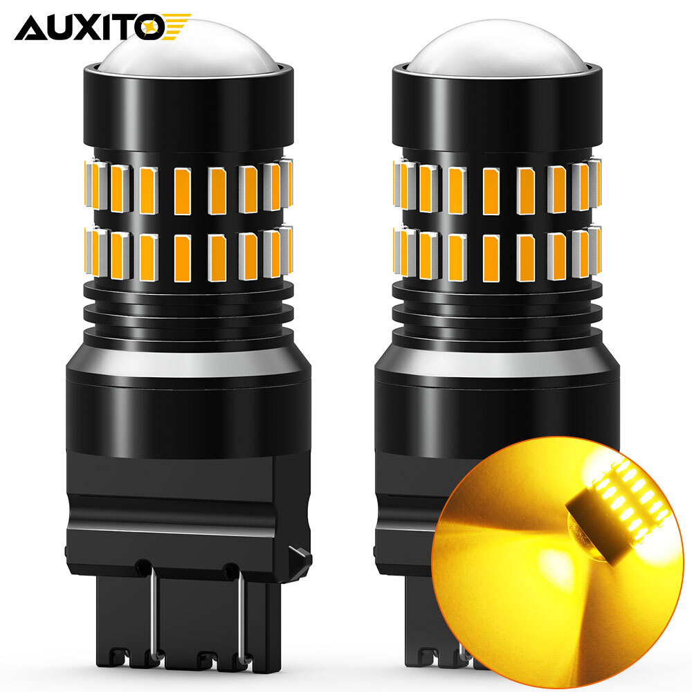 2x Amber Turn Signal Light 48A 3157 LED Lamps For Ford F150 F250 F350 Super Duty