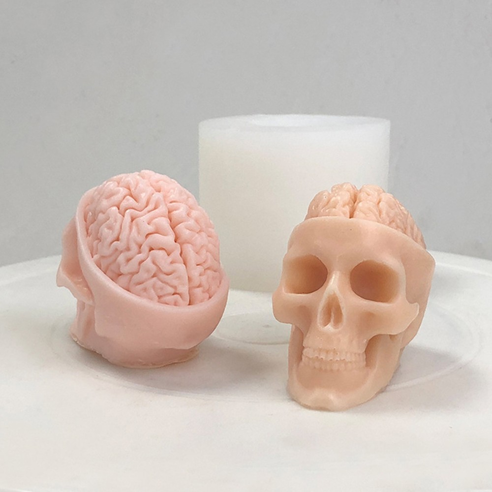 DIY 3D Silicone Resin Casting Mold Skull Head Halloween Mould Tool Epoxy Craft