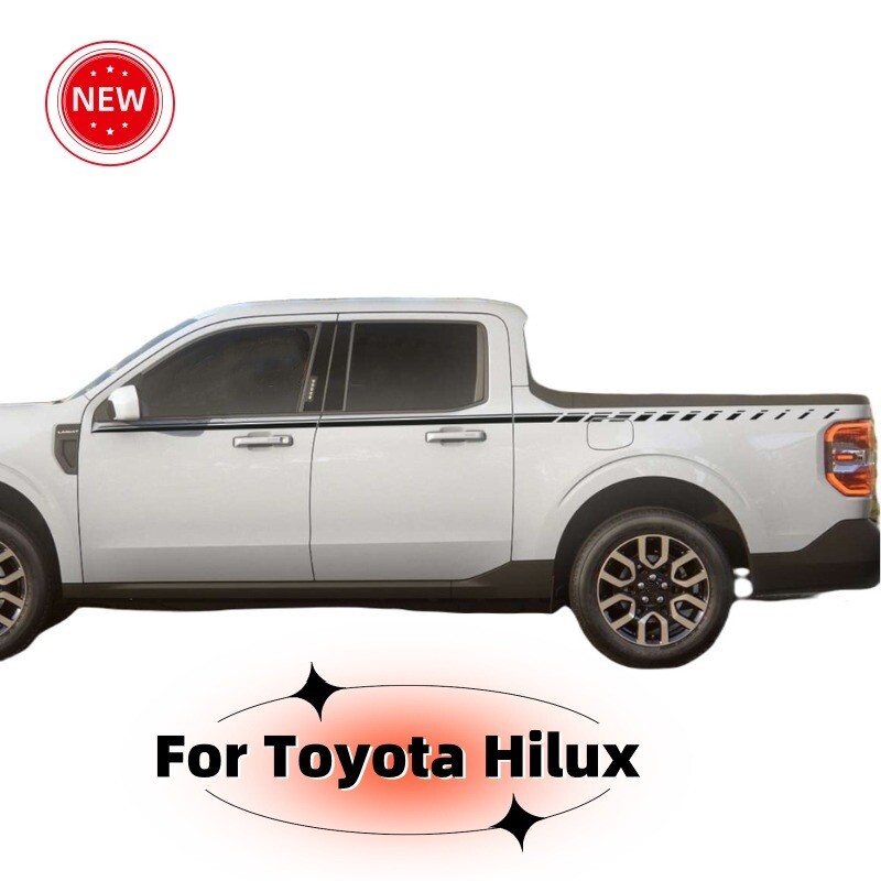Toyota Hilux Side Trunk Vinyl Decal Sticker Kit 2PCS for Door Decoration  