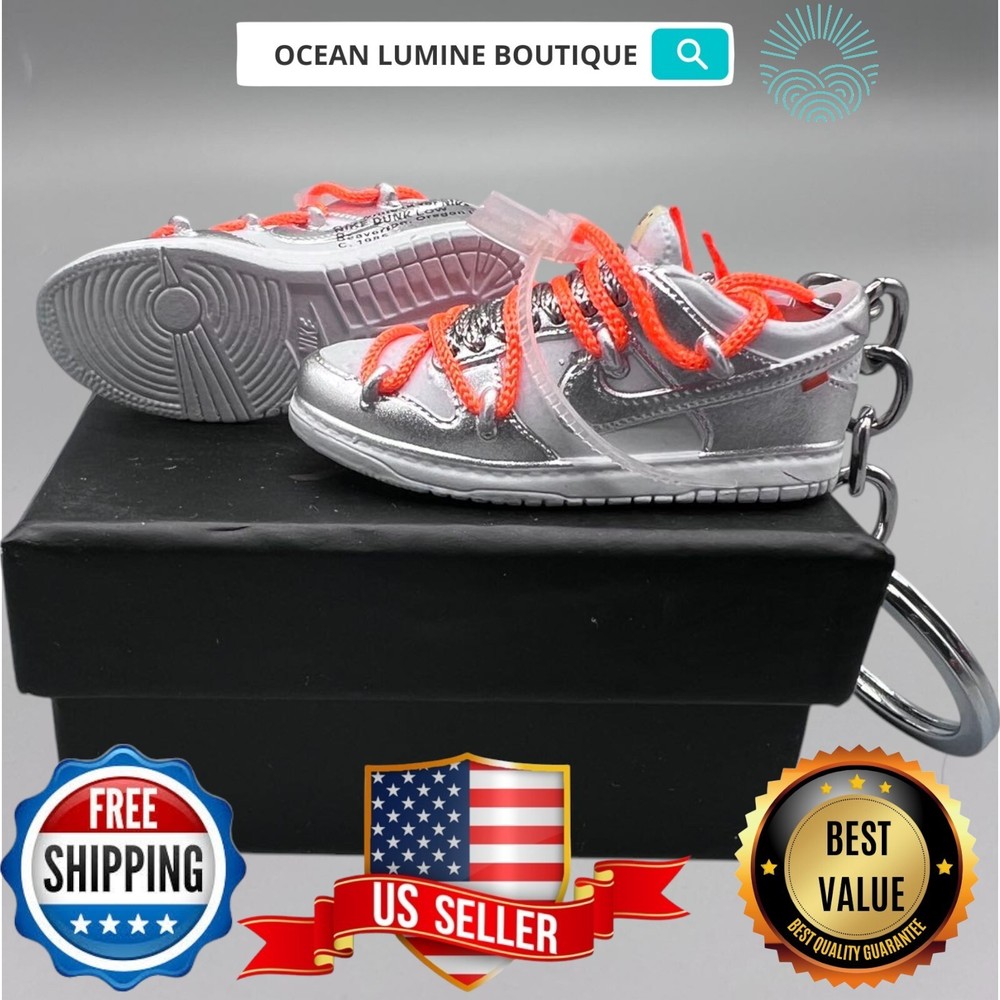 SB DUNK 3D Mini Sneaker Keychain, Jordan Sneaker Collectible, Box Options