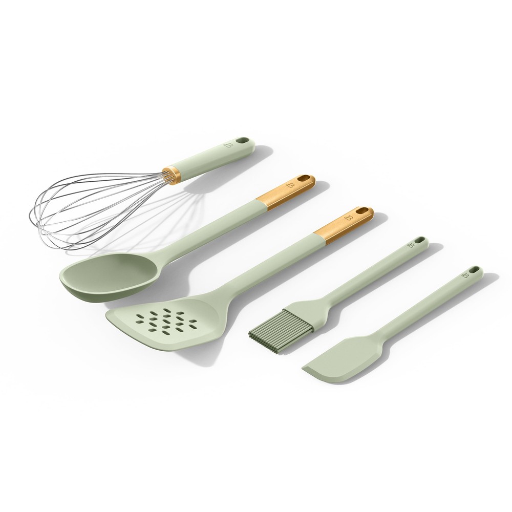 Sage Green 5-Piece Kitchen Tool Set by Drew Barrymore