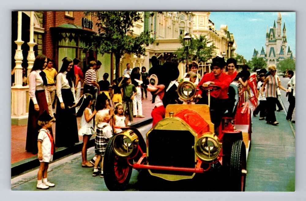 Vintage Walt Disney World Main Street Orlando Florida Postcard