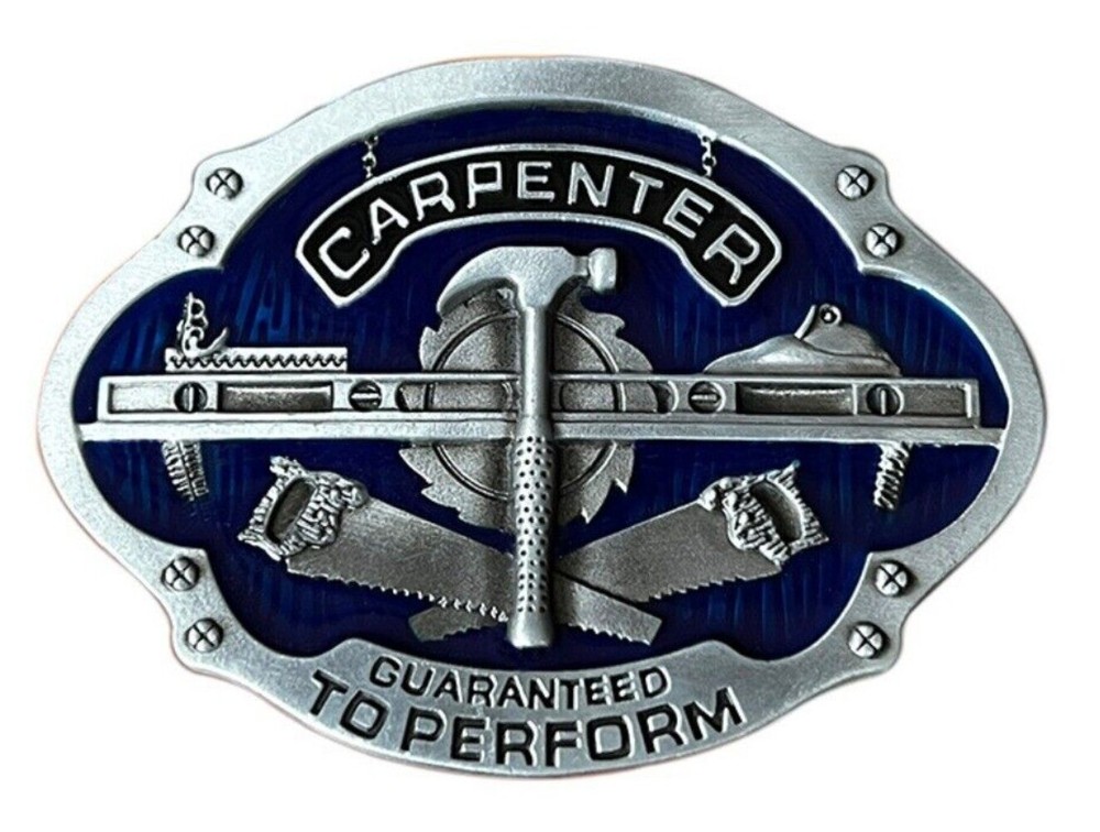 Carpenter Toperform Western Belt Buckle Vintage Style Metal for Men Cowboy Rodeo