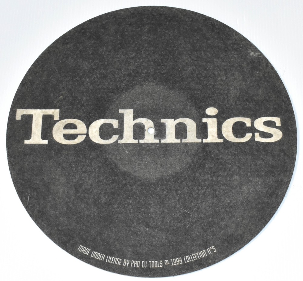 Vintage 1993 Technics DJ Slip mat 12” Mat Slipmat Faded Felt Vinyl Record
