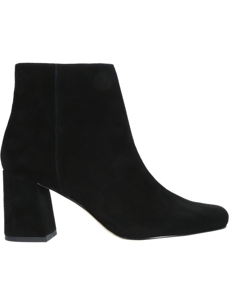 BELLA VITA Womens Black Wilma Square Toe Block Heel Leather Booties 5.5 M