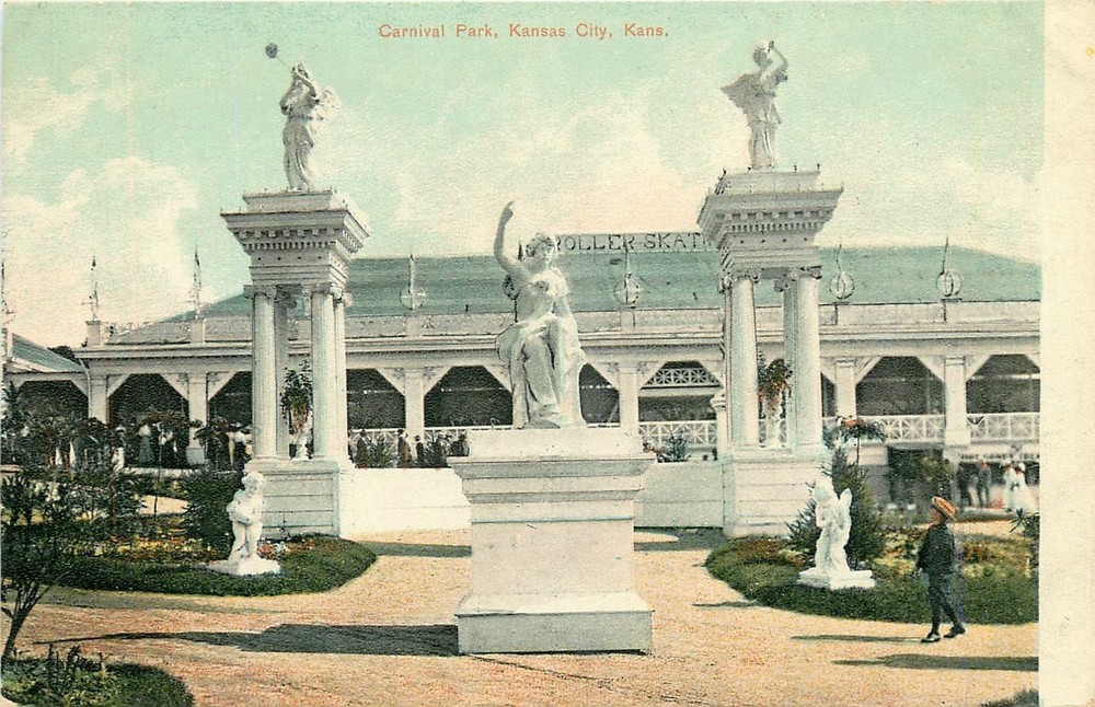 C1905 Kansas City Kansas Carnival Park South West News CO Postcard 25-8141