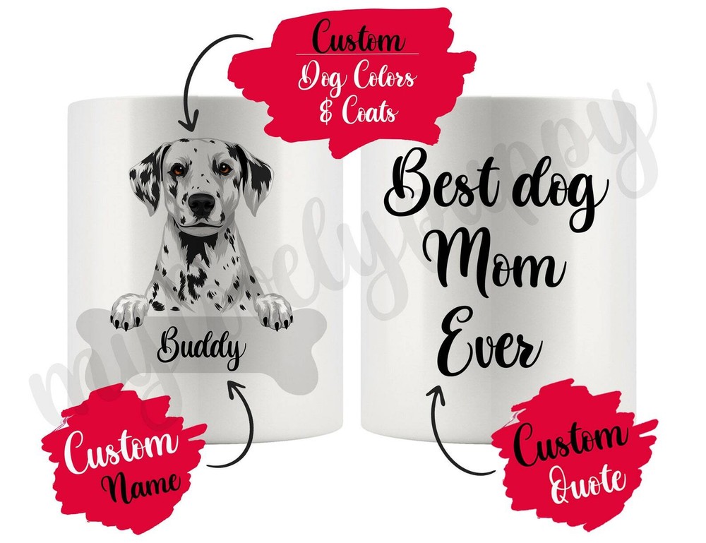 Personalized Dalmatian Dog Mom And Dad Gift Daddy Mommy Mug Carriage Dog Owner