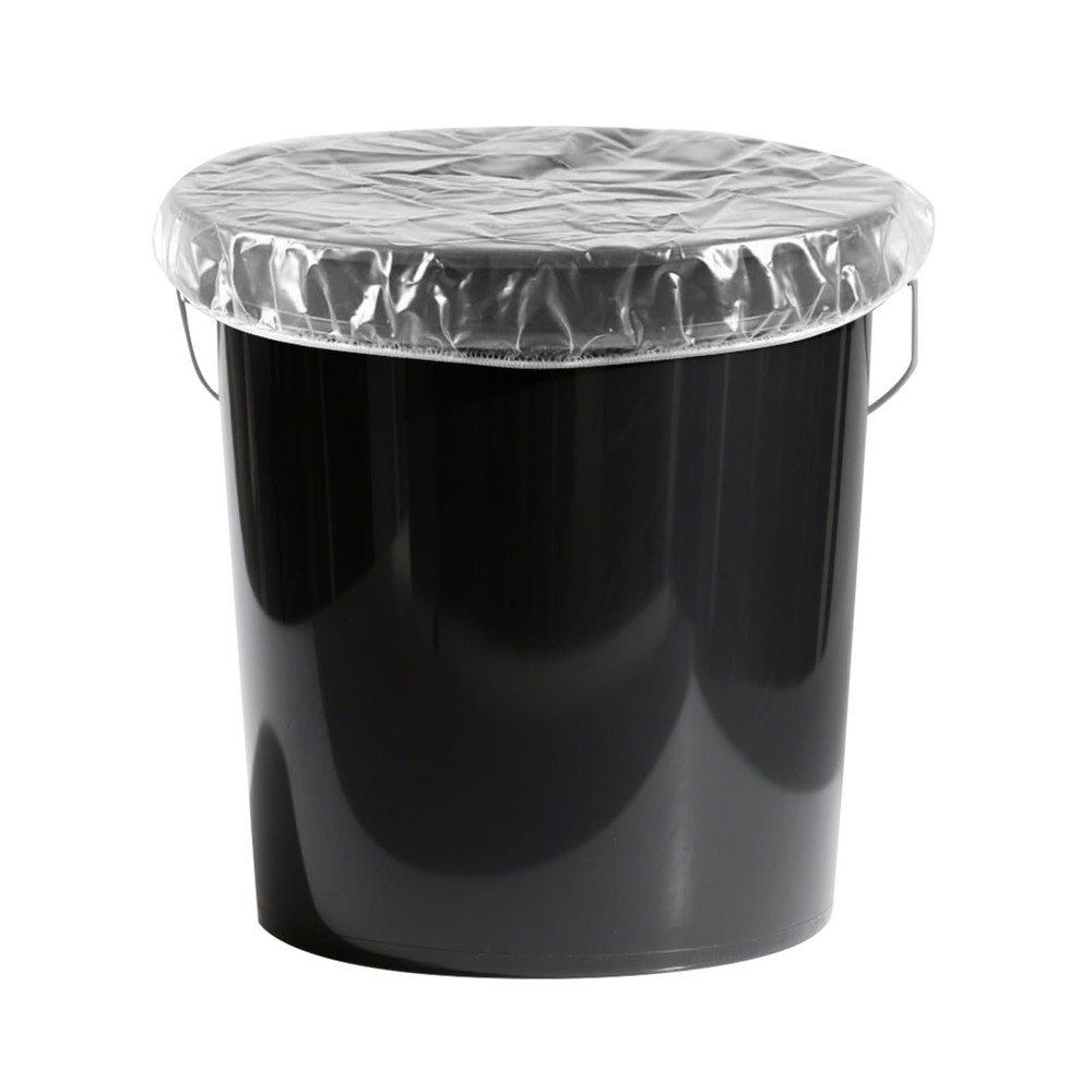 Plastic Bucket Lid, 5 Gallon Size, Disposable Can Covers, 50 Pack transparent
