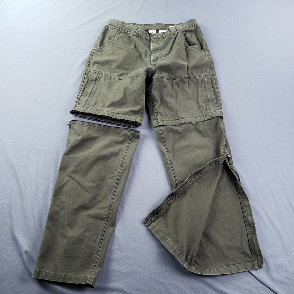 Sorel Pants Mens 36 Green Convertible Hiking Camping Outdoors Fishing Canvas