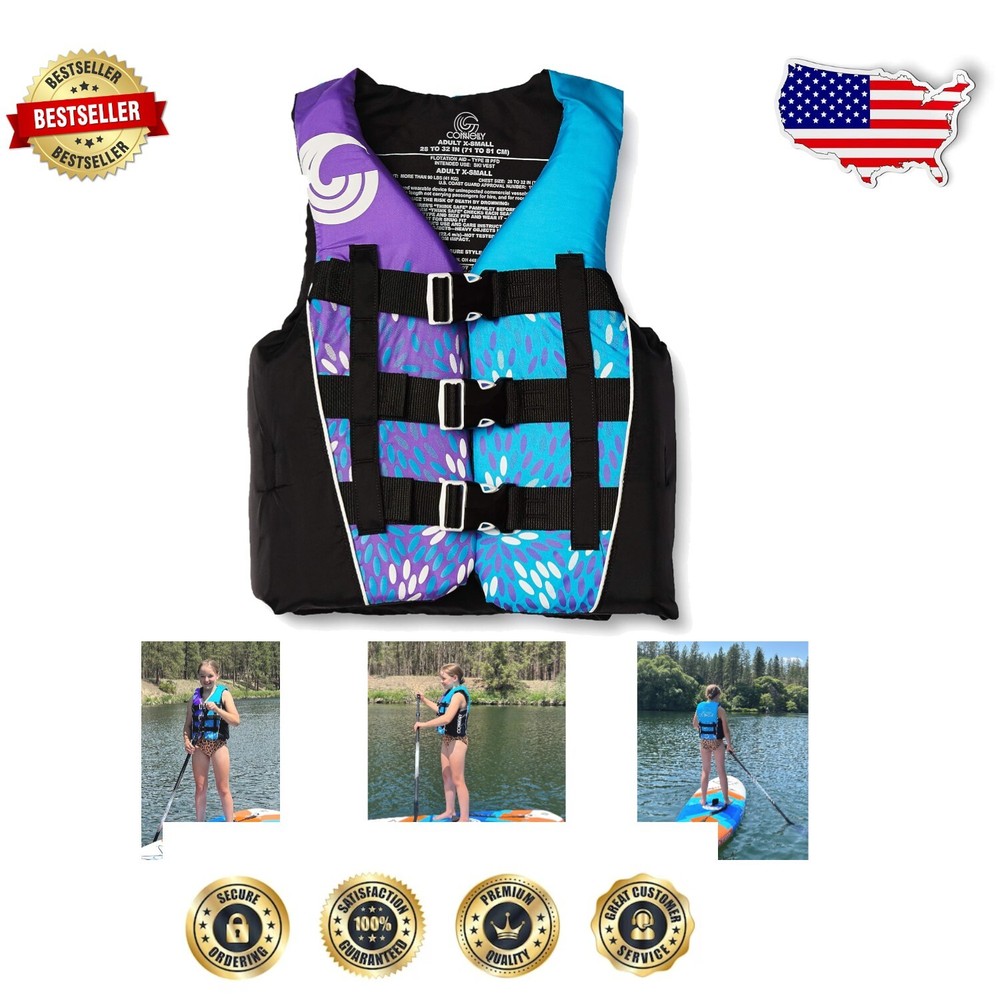 Adjustable Teen Life Vest with Quick Release Buckles - Stylish Water Safety Gear