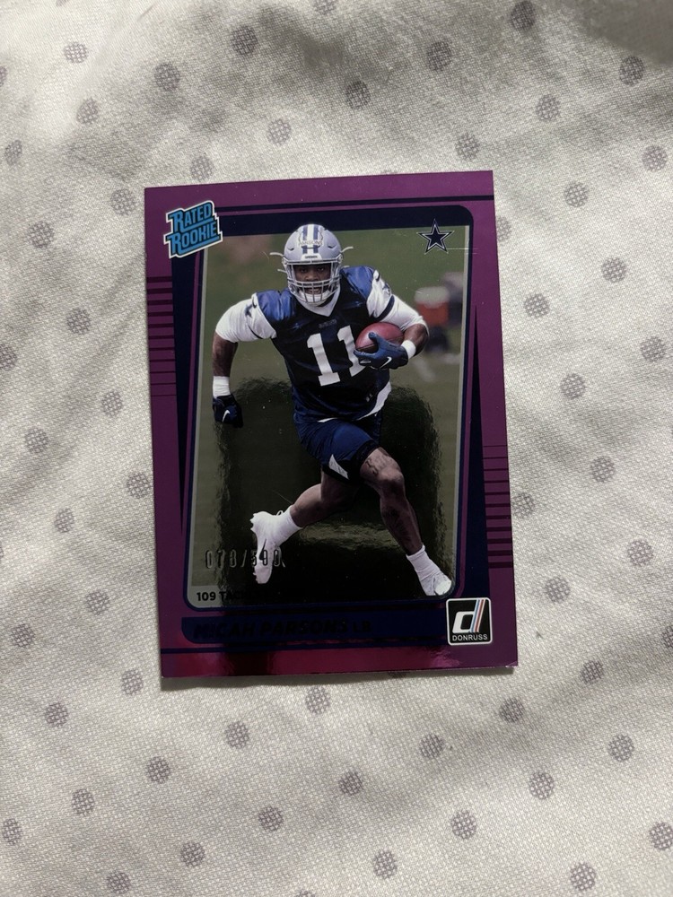2021 Panini Donruss Rated Rookie Optic Holo Purple #P-331 Micah Parson /500 READ