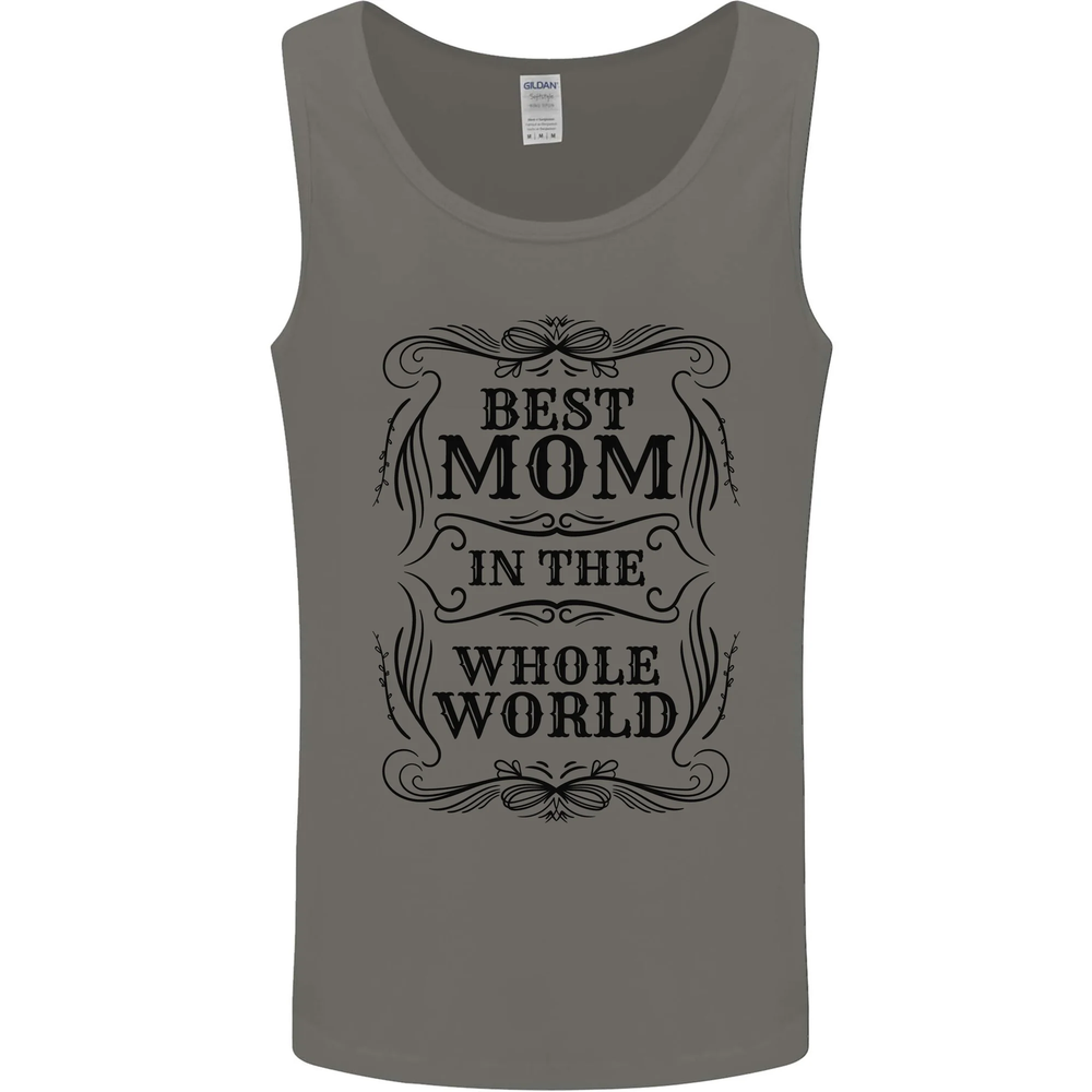 Mothers Day Best Mom in the World Mens Vest Tank Top-image