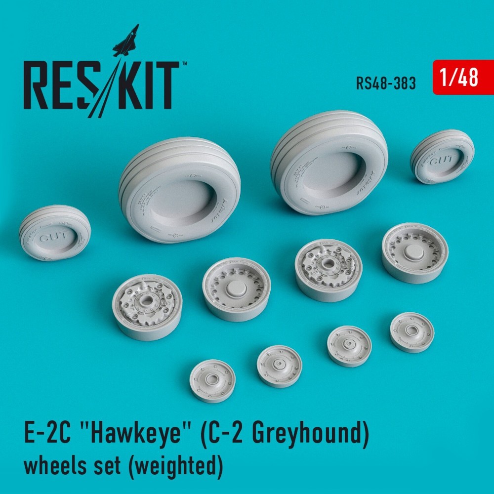 Grumman E-2C Hawkeye Weighted Wheels 1/48 Scale ResKit RS48-0383