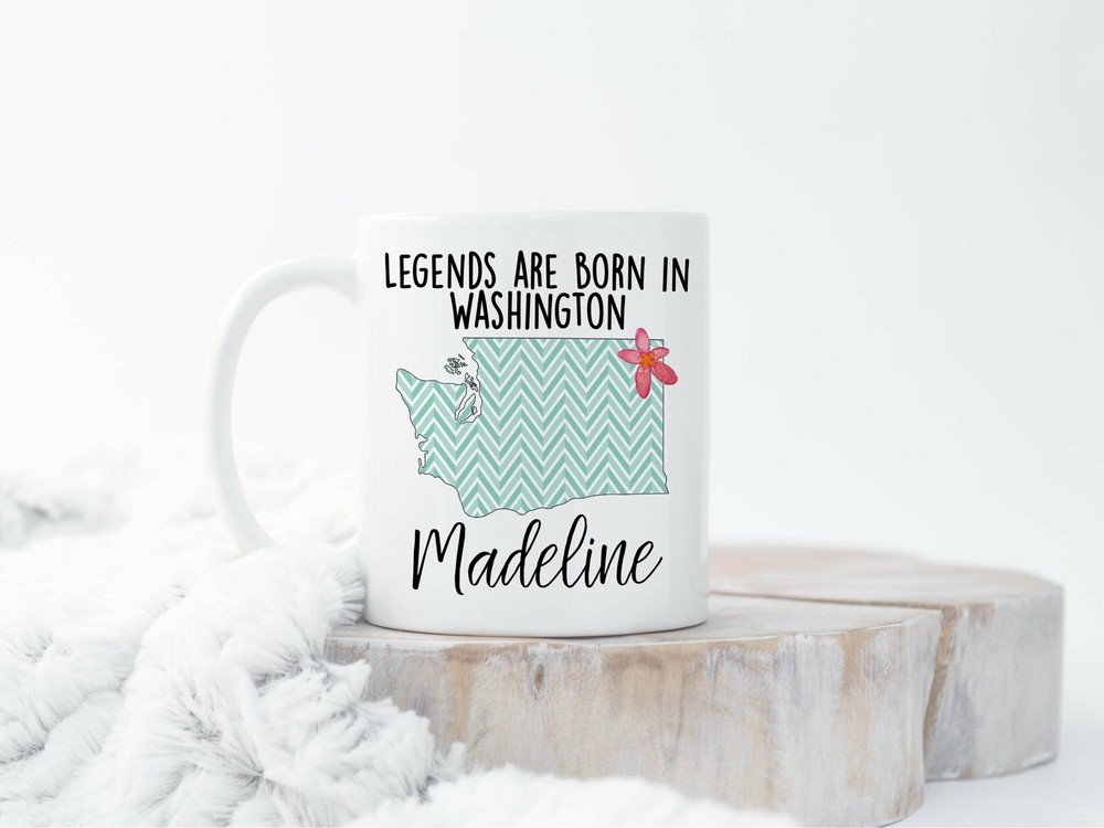 Custom Home State Mug Custom Washington Mug Washington Mugs Custom State Mug